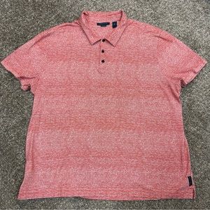 Perry Ellis polo shirt mens XXL prima cotton orange‎ shirt sleeve shirt casual
